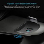 SP09 Handsfree Bluetooth Speaker for Cell Phone, in Car Speakerphone with Visor Clip, Motion Auto On, Connect 2 Phones, 10 Hours Talking Time, Car Visor Bluetooth Receiver for - Image 3