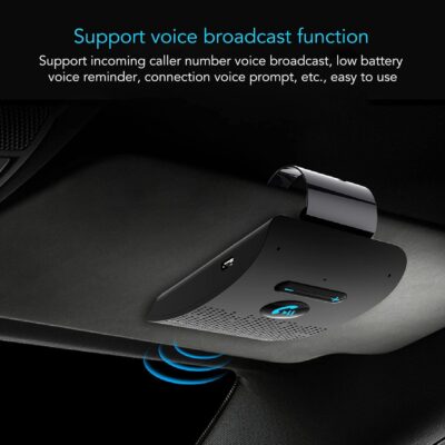 SP09 Handsfree Bluetooth Speaker for Cell Phone, in Car Speakerphone with Visor Clip, Motion Auto On, Connect 2 Phones, 10 Hours Talking Time, Car Visor Bluetooth Receiver for - Image 3