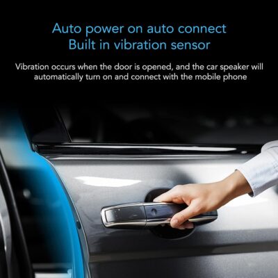 SP09 Handsfree Bluetooth Speaker for Cell Phone, in Car Speakerphone with Visor Clip, Motion Auto On, Connect 2 Phones, 10 Hours Talking Time, Car Visor Bluetooth Receiver for - Image 4