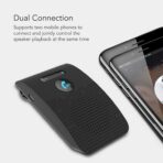 SP09 Handsfree Bluetooth Speaker for Cell Phone, in Car Speakerphone with Visor Clip, Motion Auto On, Connect 2 Phones, 10 Hours Talking Time, Car Visor Bluetooth Receiver for - Image 6