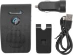SP09 Handsfree Bluetooth Speaker for Cell Phone, in Car Speakerphone with Visor Clip, Motion Auto On, Connect 2 Phones, 10 Hours Talking Time, Car Visor Bluetooth Receiver for - Image 9