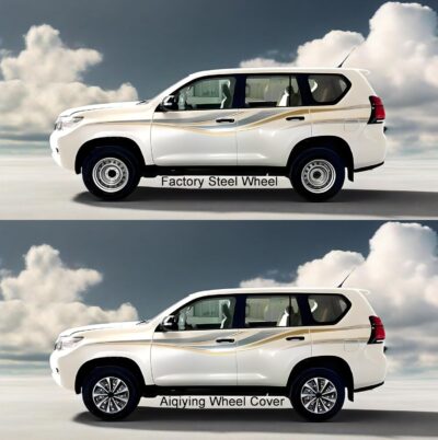 Hubcap Wheel Covers Replacement Size R15 Hub Caps Universal-Fit Steel Wheel Rims Cover ABS Tire Cap for Most Cars Trucks Sedans SUV -Set of 4（15-inch，Silver-Black） - Image 4