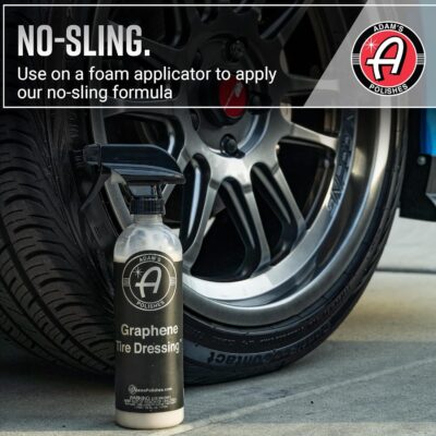 Adam's Polishes Graphene Tire Dressing - Deep Black Finish W/Graphene Non Greasy Car Detailing | Use W/Tire Applicator After Tire Cleaner & Wheel Cleaner | Ceramic Coating Like Tire Protection - Image 4