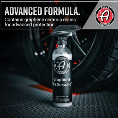 Adam's Polishes Graphene Tire Dressing - Deep Black Finish W/Graphene Non Greasy Car Detailing | Use W/Tire Applicator After Tire Cleaner & Wheel Cleaner | Ceramic Coating Like Tire Protection - Image 5