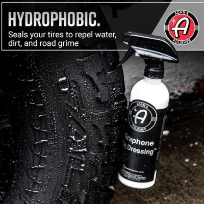 Adam's Polishes Graphene Tire Dressing - Deep Black Finish W/Graphene Non Greasy Car Detailing | Use W/Tire Applicator After Tire Cleaner & Wheel Cleaner | Ceramic Coating Like Tire Protection - Image 6