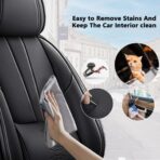 Car Seat Covers for Honda HR-V 2016-2026,Waterproof Nappa Leather Car Seat Cover,Soft Seat Cushion Covers with Airbag,Full Coverage Car Seat Covers Sets(Black,2PCS Only) - Image 4