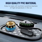 Multifunction Car Anti Slip Mat, 360° Rotatable Phone Holder Dashboard Pad with Temporary Parking Number Rotatable Car Anti Slip Mat Phone Holder (Black-2PCS) - Image 7