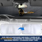 EcoNour Car Windshield Sunshade | Blocks 99% Heat & Keeps Interior Cool | Universal Fits Cars, SUVs, Trucks | Automotive Sun Screen, Visor & Car Accessories for Summer | Medium (64x32 Inches) - Image 5