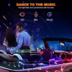 Interior Car LED Strip Lights, Acrylic LED Lights for Car with Dynamic Dreamcolor Chasing, Ambient Lighting Kits Music Sync Wireless APP and RF Remote Control (10 in 1) - Image 5