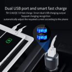 Bluetooth Car FM Transmitter,HIDOU Bluetooth 5.0 Car Radio Adapter Receiver with 7 Color Light,QC3.0/2.4A USB Car Charger Kit,Siri Assistant,Handsfree Mp3 Player Black - Image 6