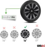 Sparco SPC1691BKGR 16-inch Lazio Wheel Covers Black/Grey - Image 3