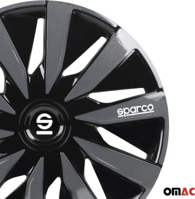 Sparco SPC1691BKGR 16-inch Lazio Wheel Covers Black/Grey - Image 8