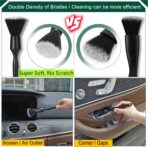 Car Interior Duster Detail Brushes, Soft Bristles Brush Car Accessories for Cleaning Dashboard Air Vent Crevice, Detailing Dusting Tool Kit for Auto Truck SUV RV - Image 4