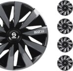 Sparco SPC1491BKGR Wheel Covers Lazio 14-inch Black/Grey