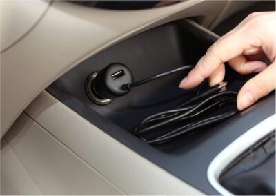 Amazon Basics 30W Fast Car Charger, 1 USB-C (18W) Cable with PD, 1 USB-A (12W) Port, Apple MFi Certified, for Phones (iPhone 16/15/14/13/12/11/X, Samsung, and more), Black - Image 4