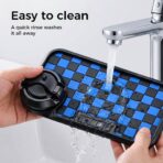 Multifunctional Car Anti-Slip Dashboard Mat with 360° Rotating Phone Holder & Hidden Parking Number Plate, Universal Anti Slip Mat for Car Dashboard Organizer for Phone, Keys, Sunglasses (White) - Image 5