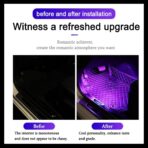 LED Car Lights with App Control, Car LED Strip Lights, Smart Interior Car Lights with DIY Mode and Music Mode, Under Dash Interior Lights for Car with Smart USB Port, Fit for Cars, Trucks, SUVs - Image 6