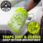 Chemical Guys Chenille Premium Scratch-Free Microfiber Wash Mitt for Car Washing - 2 Pack, Lime Green, Ultra-Soft Car Wash Gloves, Swirl-Free Finish, Safe for Trucks, SUVs, Motorcycles, and More - Image 4