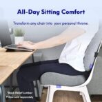 Cushion Lab Patented Pressure Relief Seat Cushion for Long Sitting Hours on Office & Home Chair - Extra-Dense Memory Foam for Soft Support. Car Pad for Hip, Tailbone, Coccyx, Sciatica - Black - Image 2
