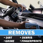 Chemical Guys Car Cleaning Kit Interior 9-Piece - Total Interior Cleaner, Sticky Icky Green Apple & Strawberry Detailing Gel, 3 Detailing Brushes, 3 Towels, Safe for Cars, Trucks, SUVs & More - Image 3