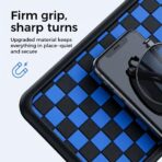 Multifunctional Car Anti-Slip Dashboard Mat with 360° Rotating Phone Holder & Hidden Parking Number Plate, Universal Anti Slip Mat for Car Dashboard Organizer for Phone, Keys, Sunglasses (Blue) - Image 4