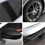 Arespark Carbon Fiber Wrap Black Vinyl Wrap, Cars Window Door Trim Universal Chrome Delete Vinyl Tape, Door Edge Guards Vehicle Protection Tape Auto Accessories with Free Tool Kit (3in x 30ft) - Image 3