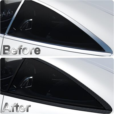 Arespark Carbon Fiber Wrap Black Vinyl Wrap, Cars Window Door Trim Universal Chrome Delete Vinyl Tape, Door Edge Guards Vehicle Protection Tape Auto Accessories with Free Tool Kit (3in x 30ft) - Image 7