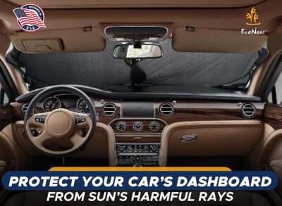 EcoNour Car Windshield Sun Shade | 2025 Upgraded Innovative No-Light-Pass Technology for Maximum Coverage | Foldable Sun Shade Keeps Your Vehicle Cool | Must-Have Car Accessories | Small (59" x 29") - Image 2