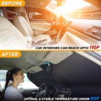 EcoNour Car Windshield Sun Shade | 2025 Upgraded Innovative No-Light-Pass Technology for Maximum Coverage | Foldable Sun Shade Keeps Your Vehicle Cool | Must-Have Car Accessories | Small (59" x 29") - Image 6