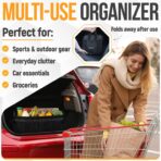 FORTEM Trunk Organizer For SUV Car Organizer and Storage, Multi-Compartment Storage Bag Car Accessories for Women Men, Perfect Christmas Gifts, 1680D Oxford, Non Slip Bottom, Straps, Soft Cover (50L) - Image 5
