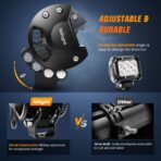 Nilight - ZH010 2PCS 4 Inch 18W Flood LED Fog Lights Off Road Driving Lights With Wiring Harness, 2 Years Warranty - Image 6