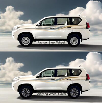 Hubcaps Wheel Covers Replacement R16 Hub Cap Universal Steel Wheels Rims Tire Cover ABS Material Exterior Accessories for Most Car Truck SUV -Set of 4（16-inch，Black） - Image 2