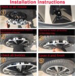 Hubcaps Wheel Covers Replacement R16 Hub Cap Universal Steel Wheels Rims Tire Cover ABS Material Exterior Accessories for Most Car Truck SUV -Set of 4（16-inch，Black） - Image 6