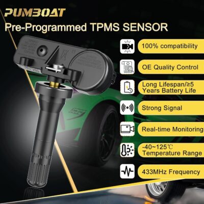 TPMS Chevrolet Pre-Programmed Tire Pressure Sensor,with:➥Trax(13-22)|Suburban1500/2500(07-19)|Traverse(09-17)|Camaro(10-15)|Impala(05-20)|Cruze(11-15)|Sonic(12-20)/#13598771(4 PCS) 315MHz - Image 4