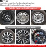 15 inch Wheel Covers for Iron Rim, 15" Hubcap Set of 4, Plastic Cap Rim Covers Wheel Replacement Plastic Hubcaps Automotive Accessories (15inch-Sword-4PCS-Cover, 15 Inch) - Image 2