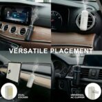 Car Perfume Starter Pack, Car Air Freshener, Ultrasonic Aroma Diffuser, 6 Fragrances (White Crystal, Red Diamond, East Gold, Ocean Blue, Sweet Cherry, Light Pink) (White) - Image 2