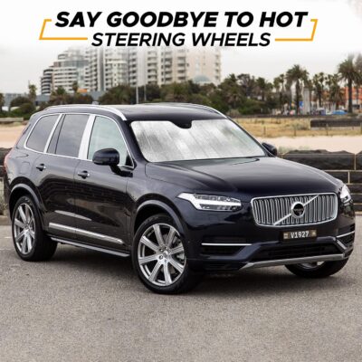 EcoNour Accordion Foldable Windshield Sun Shade | Premium Reflective Sun Visor for SUVs & Pickups Windshields | UV & Heat Reflective Sunshade with Durable Dual-Layer Design | Large (58 x 28) - Image 6