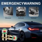 Tire Pressure Monitoring Valve, 2026 New 2.4Bar 36 PSI Pressure Monitor Valve Stem Caps, Easy to Read Sensor Indicator with 3 Color Eye Alert for Most Car Truck SUV (Silver, 4 Pcs) - Image 4