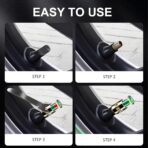 Tire Pressure Monitoring Valve, 2026 New 2.4Bar 36 PSI Pressure Monitor Valve Stem Caps, Easy to Read Sensor Indicator with 3 Color Eye Alert for Most Car Truck SUV (Silver, 4 Pcs) - Image 7