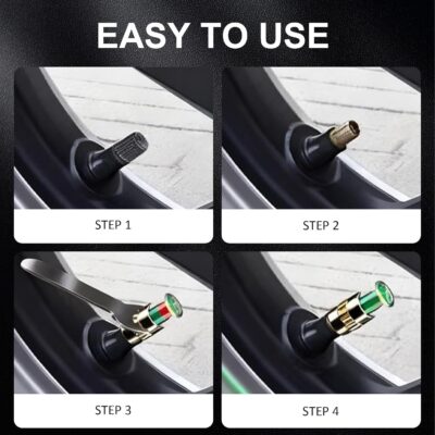 Tire Pressure Monitoring Valve, 2026 New 2.4Bar 36 PSI Pressure Monitor Valve Stem Caps, Easy to Read Sensor Indicator with 3 Color Eye Alert for Most Car Truck SUV (Gold, 8 Pcs) - Image 7