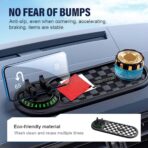 Multifunction Car Anti-Slip Mat, 2026 New 360° Rotating Dashboard Phone Holder, Non Slip Universal Car Mat for Office and Travel, Portable Car Organizer Mat for Drivers (Brown) - Image 5