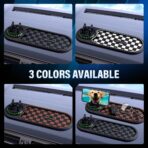 Multifunction Car Anti-Slip Mat, 2026 New 360° Rotating Dashboard Phone Holder, Non Slip Universal Car Mat for Office and Travel, Portable Car Organizer Mat for Drivers (Brown) - Image 7