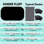 Car Window Shades - Certified 99.79% UVA & 99.95% UVB Sun Protection. Award Winning car Sun Shade for Side Windows. 4 Pack Transparent Shades 20" x 12" - Car Accessories Interior by Kinder Fluff - Image 9