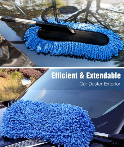 YeewayVeh Car Duster Kit, 3 Pack Car Detailing Brush Set with Extendable Microfiber Dust Brush & Scratch Free Car Dash Duster & Soft Car Interior Brush for Vehicles Motorcycle and Home Cleaning Tools - Image 2