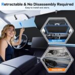 2026 Retractable Windshield Sun Shade Automatic Car Sunshade for Windshield, UV & Heat Protection, Keep Cool and Protect Interior, Adjustable Universal Fit for Car Trucks SUVs (Not for Large Trucks) - Image 2