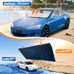 2026 Retractable Windshield Sun Shade Automatic Car Sunshade for Windshield, UV & Heat Protection, Keep Cool and Protect Interior, Adjustable Universal Fit for Car Trucks SUVs (Not for Large Trucks) - Image 4