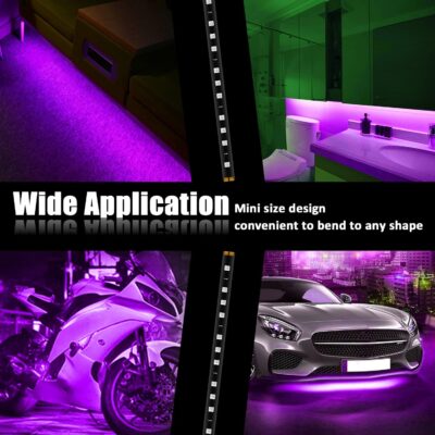 XT AUTO 8pcs 12V Super Bright 30cm 15 LED Flexible Waterproof LED Strip Light for Car Interior & Exterior Decoration DRL Day Running Light Or Boat Bus Garden - Image 6