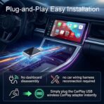2026 Upgraded USB Wireless CarPlay Adapter for iPhone, Bluetooth 5.3 and Wi-Fi 6, Automatic & Zero-Delay Connection, Android auto Carplay Wireless Adapter for Android and iOS Systems. (Light Gray) - Image 3