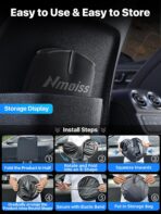 2026 Upgraded Nmoiss Car Windshield Sun Shade [Dot Matrix Reflective Coating] Extended Edge No Light Leakage Design Cooling Protect Car Interior from UV Damage Medium - Image 6