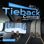 2026 Car Headrest Storage Hooks - Universal Backseat Hanger Organizer for Handbags & Grocery Bags (1, Brown) - Image 2